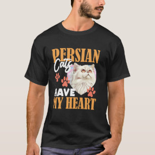 T-shirt Chat Persan LES CHATS PERSANS ONT MON CŒUR Maman d