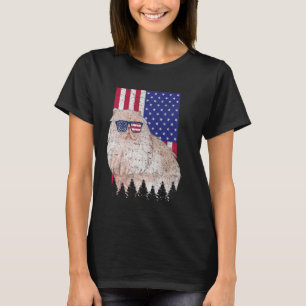 T-shirt Chat Persan Patriotique Drapeau Américain USA