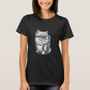 T-shirt Chat Persan Retour À L'école Premier Jour D'école 