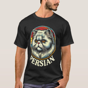 T-shirt Chat Persan Style Rétro