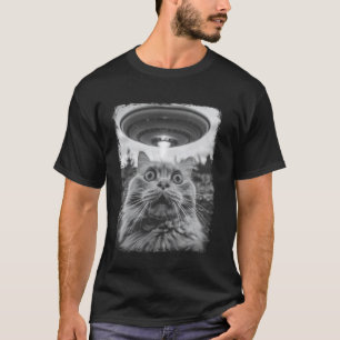 T-shirt Chat Persan UFO Alien Extraterrestre Selfie