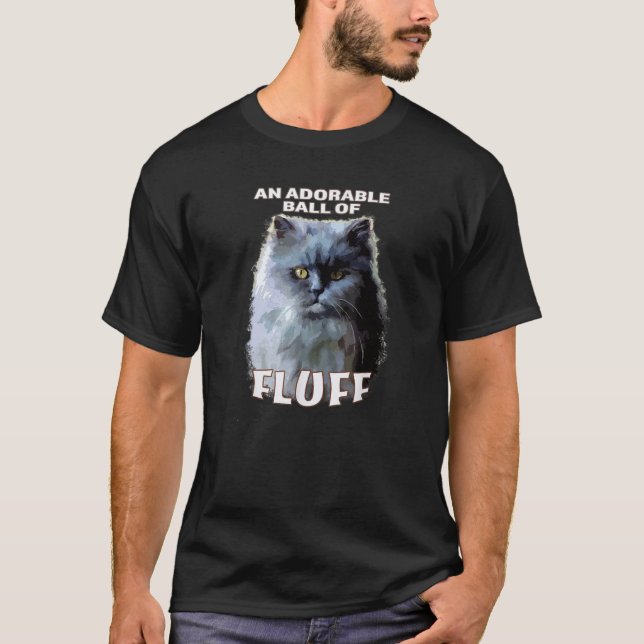 T-shirt Chat perse amusant Une boule adorable de fluff (Devant)