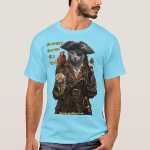 T-shirt Chat Pirate Blue Russe – La Fortune Sourit Aux Aud
