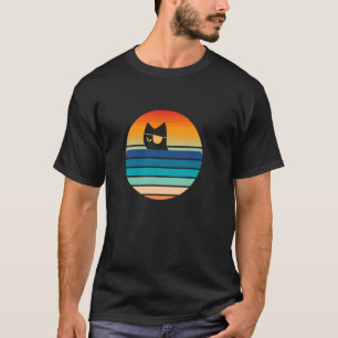 T-shirt chat pirate capitaine kitty cache-œil mer