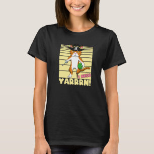 T-shirt Chat pirate de crochet pun avec la laine et le cro