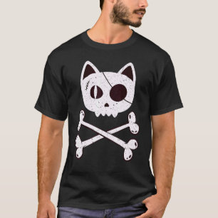 T-shirt Chat Pirate Halloween pour Maman Papa Chat Costume