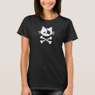 T-shirt Chat Pirate Paresseux Halloween, Chaton Crâne tête