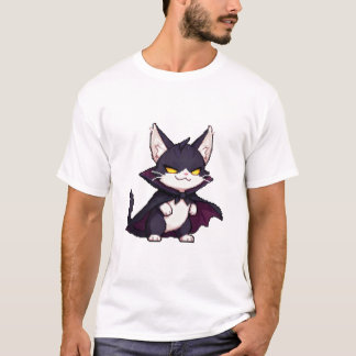 T-shirt Chat Pixel Dracula – Chat Vampire Mignon et Suffis