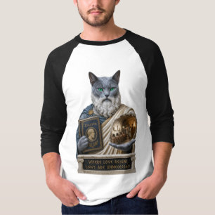 T-shirt Chat Platoon Bleu Russe