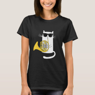 T-shirt Chat Portant des lunettes de soleil Jouer Français