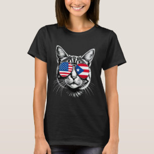 T-shirt Chat portoricain américain lunettes de soleil desi