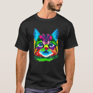 T-shirt Chat Pour Chat Coloré Kitty