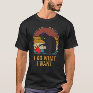 T-shirt Chat  Pour Chat  Garçons Hommes Je Fais Ce Que Je 