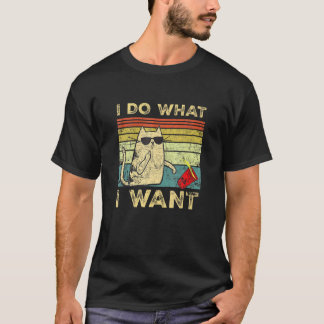 T-shirt Chat  Pour Filles Garçons Femmes Je Fais Ce Que Je