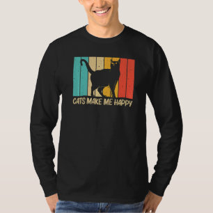T-shirt Chat pour hommes femmes chat noir personne féline