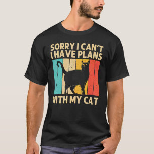 T-shirt Chat pour hommes femmes Chat noir Personne féline
