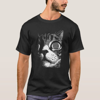 T-shirt Chat psychédélique foncé esthétique Crust Punk Gru