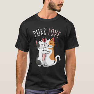 T-shirt Chat Purr Amour Amoureux de les chats Kitty Propri