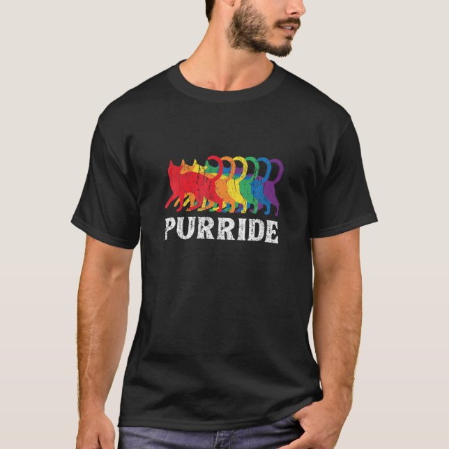 T-shirt Chat Purride Kittens en état de détresse LGBT Gay  (Devant)