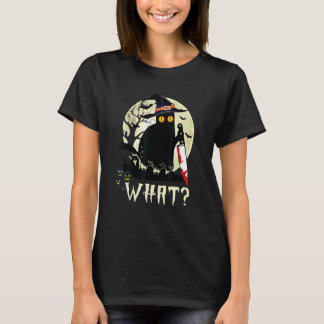 T-shirt Chat Quel Chat Noir Avec Costume D'Halloween De Co
