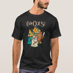 T-shirt Chat Quest RPG Héros Chats Jeu Vidéo RPG Joueur de
