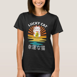 T-shirt Chat qui appelle Japonais Chanceux Chance Maneki N