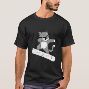 T-shirt Chat qui fait dab en snowboard Kitty Cats