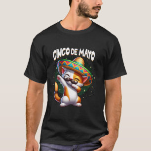 T-shirt Chat qui fait dabber Moustache Chapeau Sombrero Fi