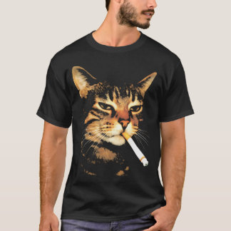 T-shirt Chat qui Fume A