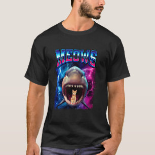 T-shirt Chat qui miaule requin bouche 80 Bootleg Requins D