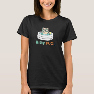 T-shirt Chat qui nage dans une piscine