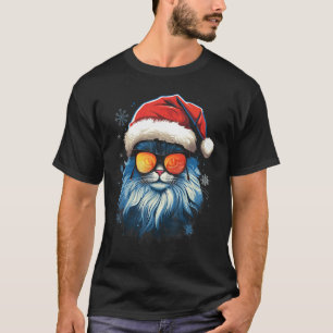 T-shirt Chat Ragamuffin Noël Xmas Fête Cool Chat Soleil