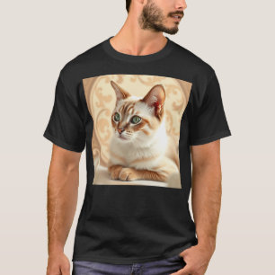 T-shirt Chat Ragdoll élégant dans Art Nouveau