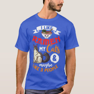 T-shirt Chat Ramen Bowl Poulet Noodle Soupe Japonaise 171
