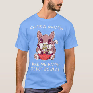 T-shirt Chat Ramen Chemise Sarcastique Ramen nouilles et c