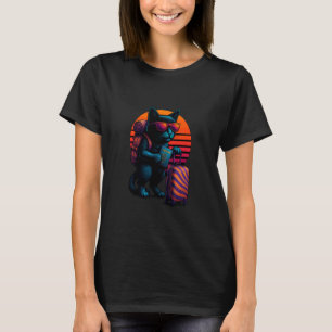 T-shirt Chat Rétro Avec Bagages De Passeport Voyage Voyage
