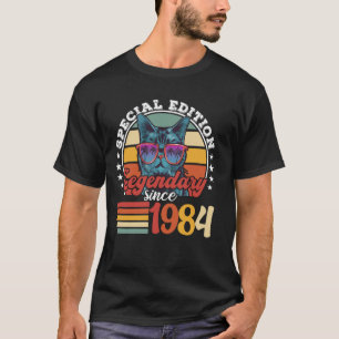 T-shirt Chat rétro avec lunettes de soleil citation drôle