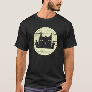 T-shirt Chat Rétro Vintage Agacé Chat Noir Mauvais Humeur 