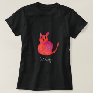 T-shirt Chat rose funky chaton mignonette