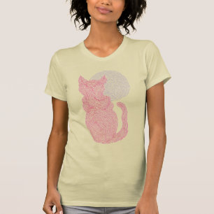 T-shirt Chat Rouge Et Tee Lune