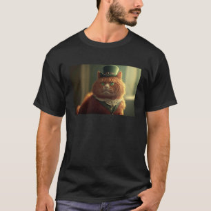 T-shirt Chat rouge portant pour célébrer la Saint-Patrick