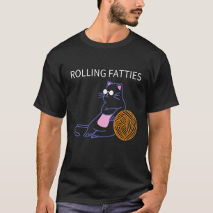 T-shirt Chat Roulant Roulant Fatties Chat Maman Chat