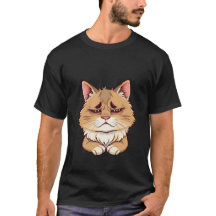 Chat roux triste et drôle aux yeux fatigués ✨🐾🥺