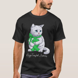 T-shirt Chat Ruban Vert Mois de Sensibilisation à la Greff
