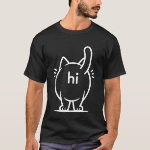T-shirt Chat Salut Bonjour Chat Chaton Drôle Animal Humour