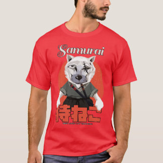 T-shirt Chat Samouraï 9 Vies