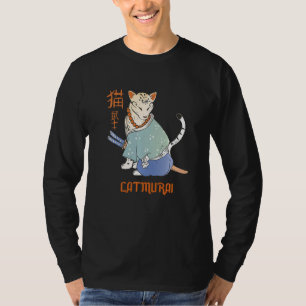 T-shirt Chat Samouraï Catmurai Guerrier Japonais Chats av