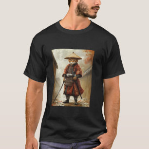 T-shirt Chat Samouraï Japon Japonais Drôle Graphique
