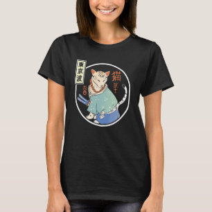 T-shirt Chat Samouraï Japonais Esthétique Japon Japon 1