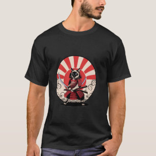T-shirt Chat Samouraï Rétro